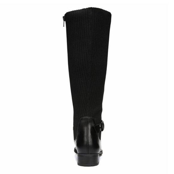 NIB Lifestride X-Anita Athena Leather Riding Boots Black Size 7 - Picture 3 of 3